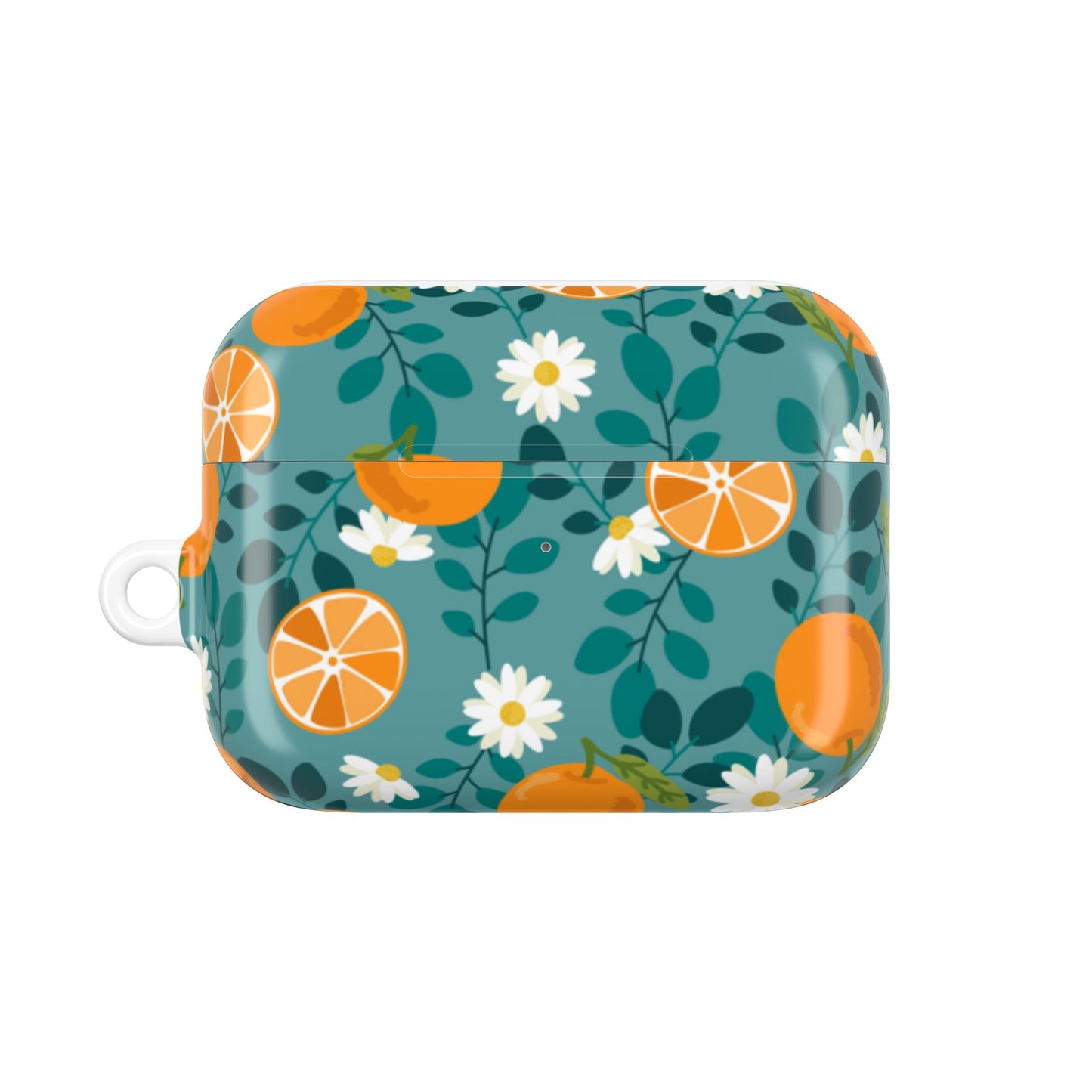 Vibrant Floral Orange AirPod Generation 2 Case – Citrus & Daisy Design