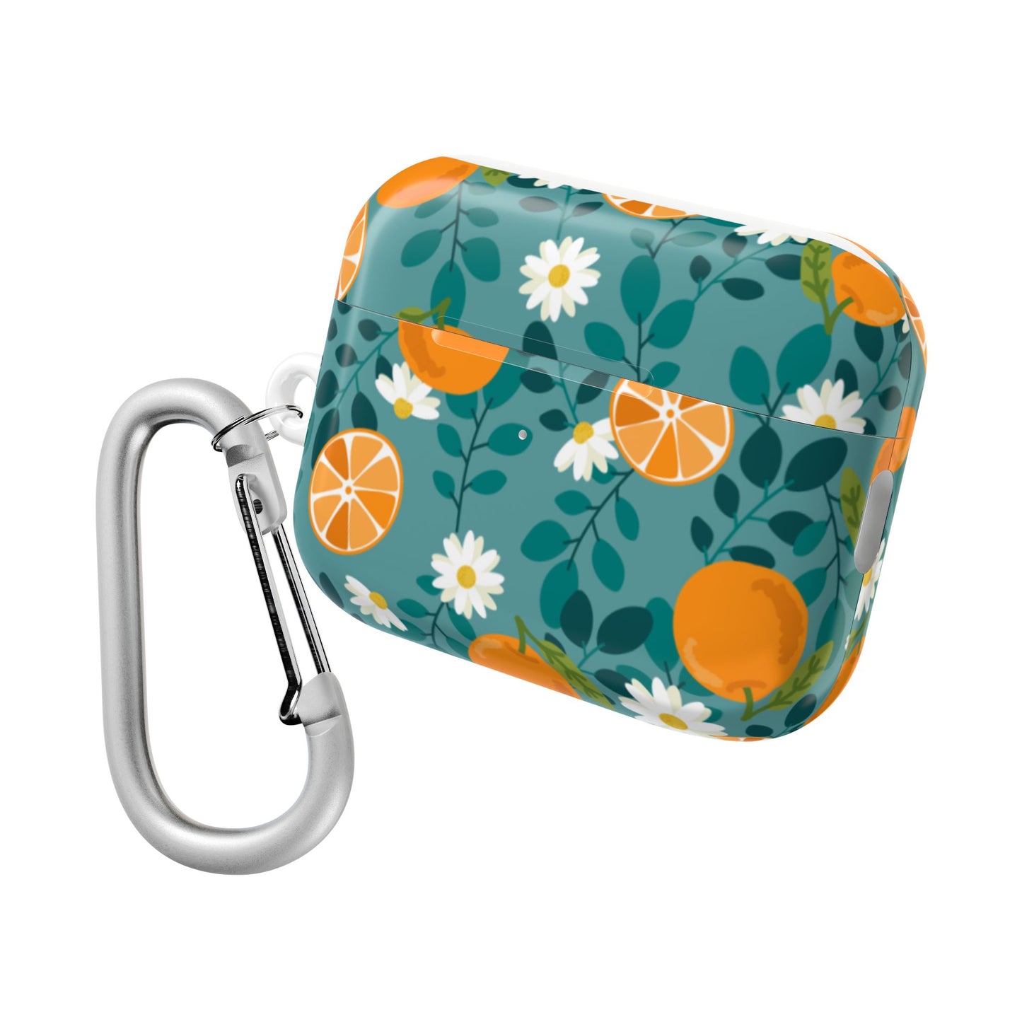 Vibrant Floral Orange AirPod Generation 2 Case – Citrus & Daisy Design