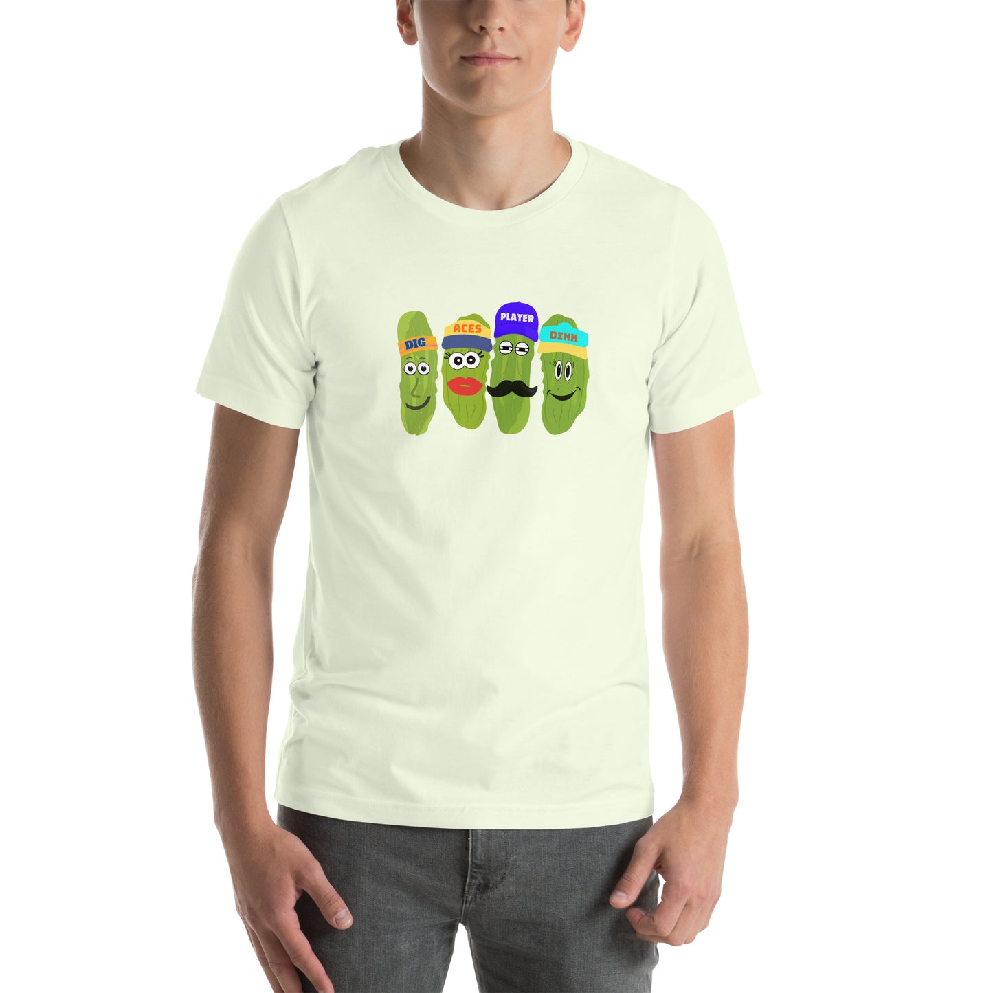 Best Unisex Pickleball T-shirt | Pickleball Tee Words Aces, Dig, Player and Dink | Best Pickleball T-Shirt