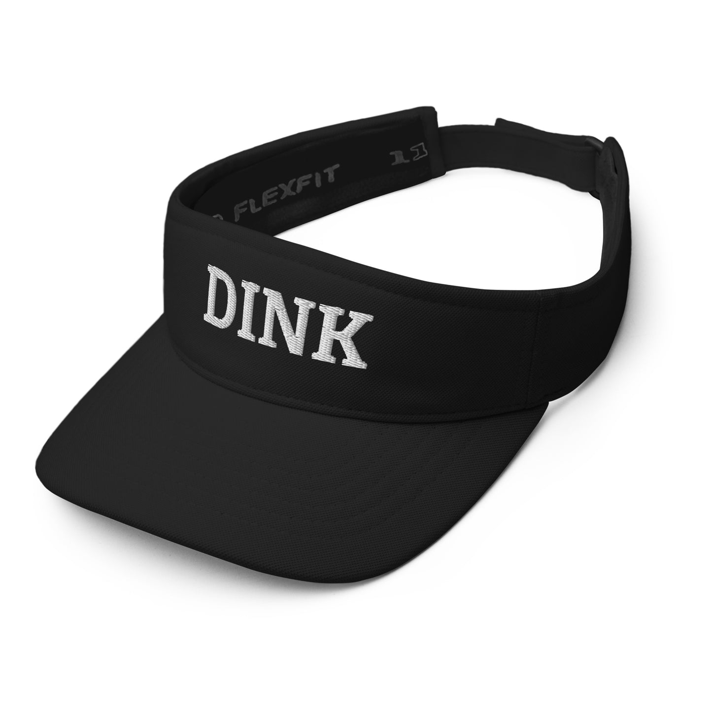 Pickleball Sunvisor with Embroidered Word, DINK | Best Black Pickleball Hat | Best Pickleball Gift for Her | Pickleball Gift for Him