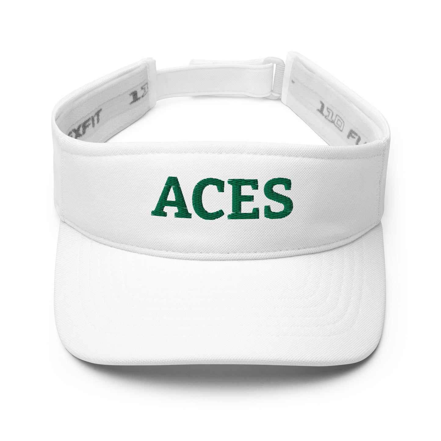 White Pickleball Sun Visor with the Green Embroidered Word, ACES | Best Pickleball Gift for Friend | Best Pickleball Gift for Him