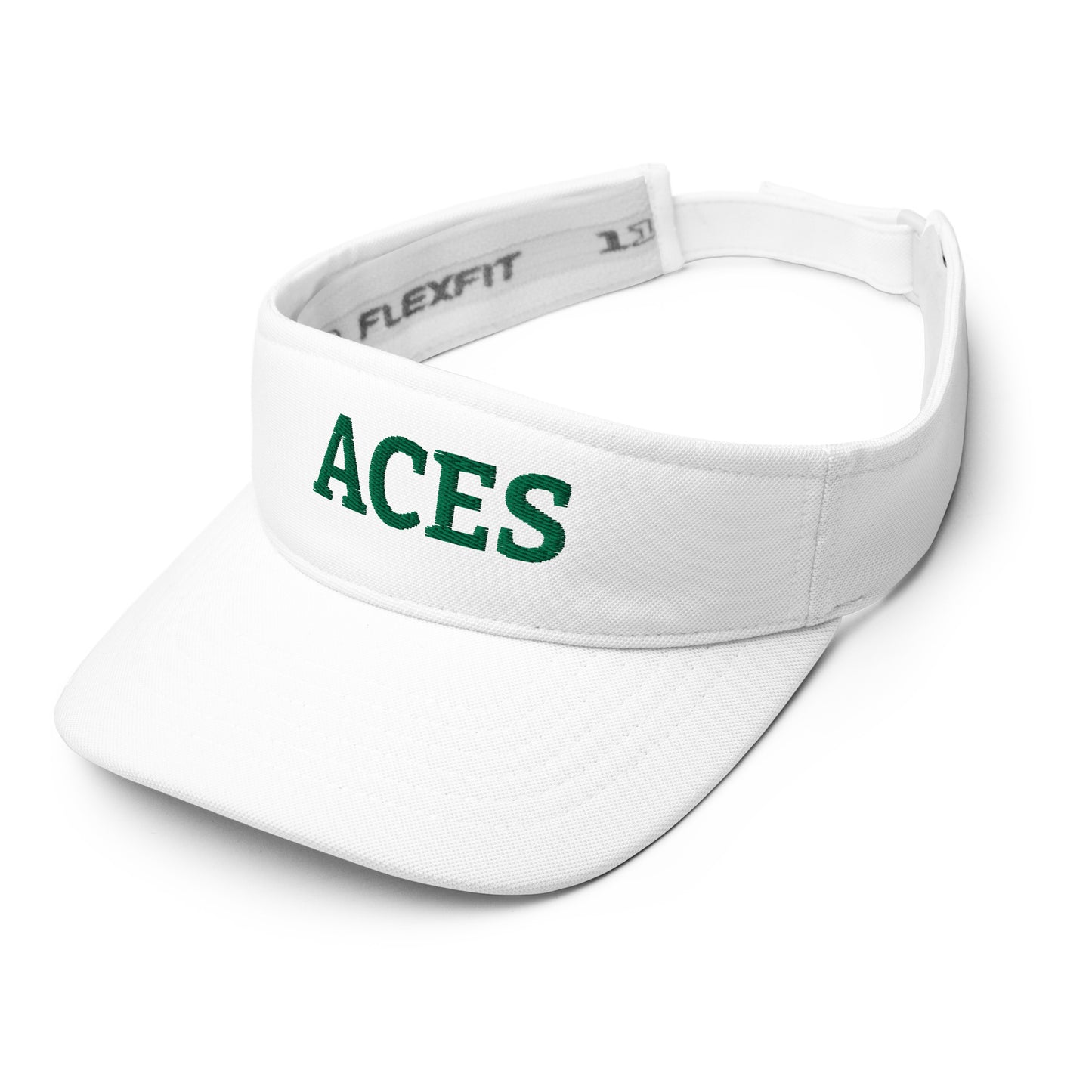 White Pickleball Sun Visor with the Green Embroidered Word, ACES | Best Pickleball Gift for Friend | Best Pickleball Gift for Him