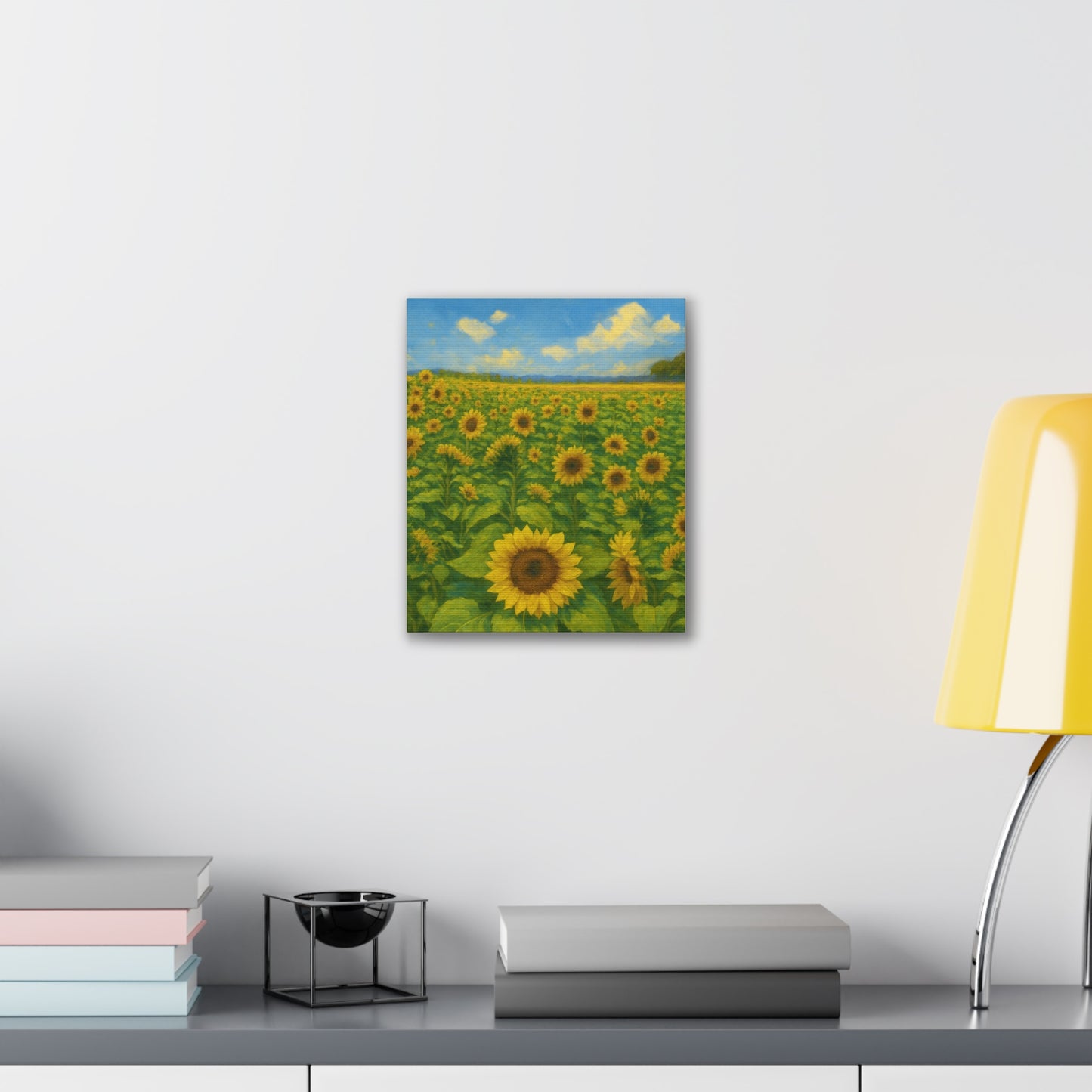Sunflower Field Canvas Print — Stretched Gallery Wrap Wall Art