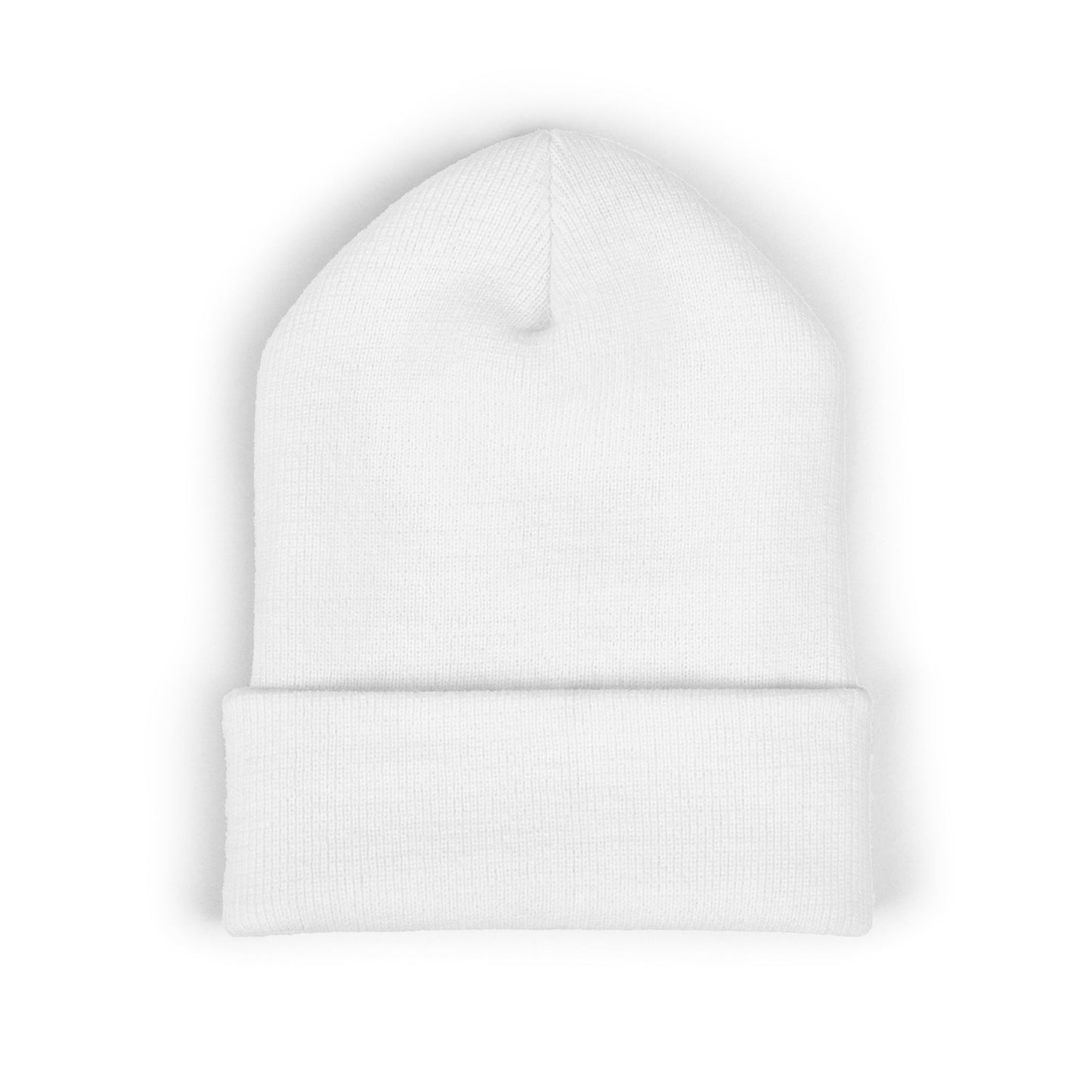 Inspirational Classic White Cuffed Beanie - "DREAM. BELIEVE. ACHIEVE."