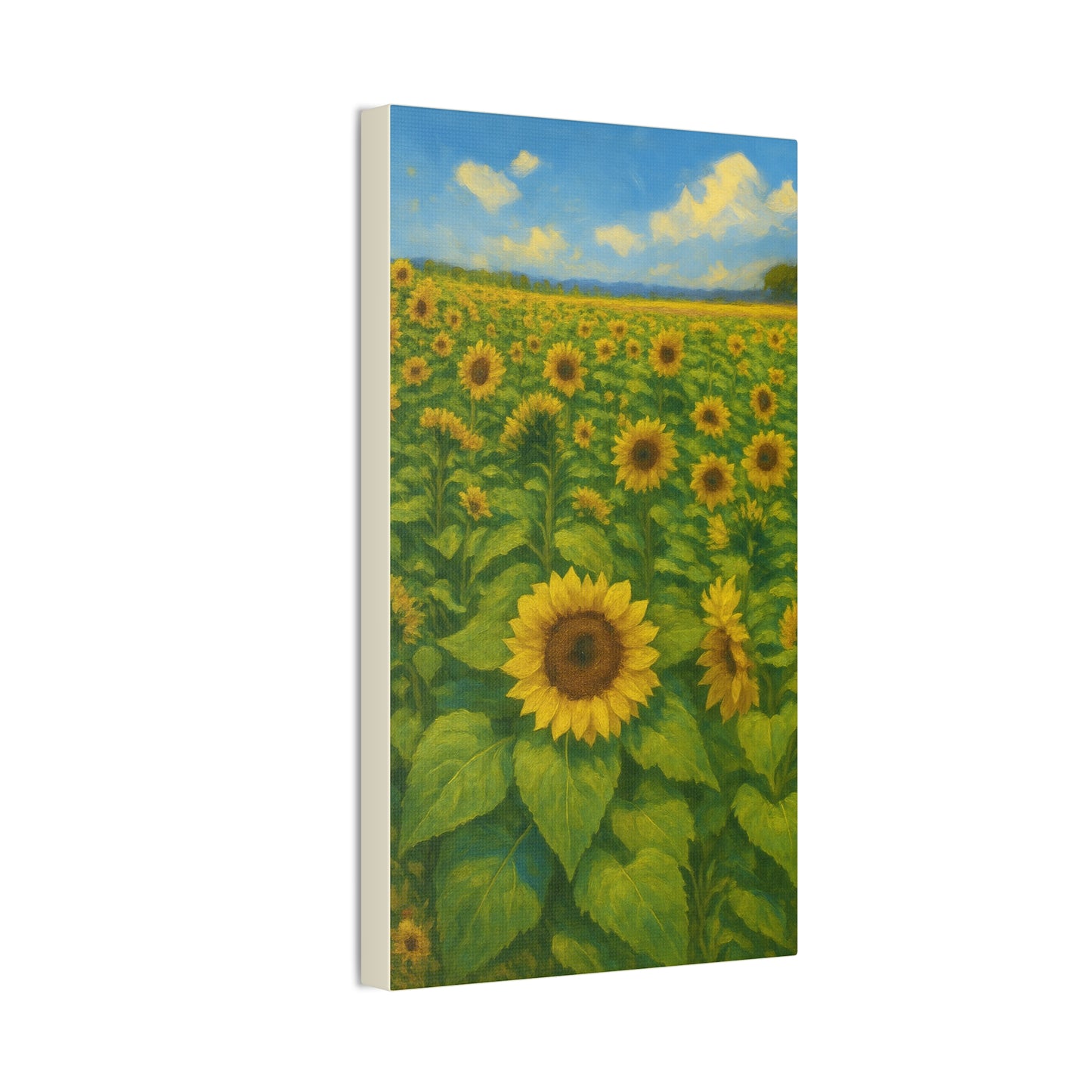 Sunflower Field Canvas Print — Stretched Gallery Wrap Wall Art