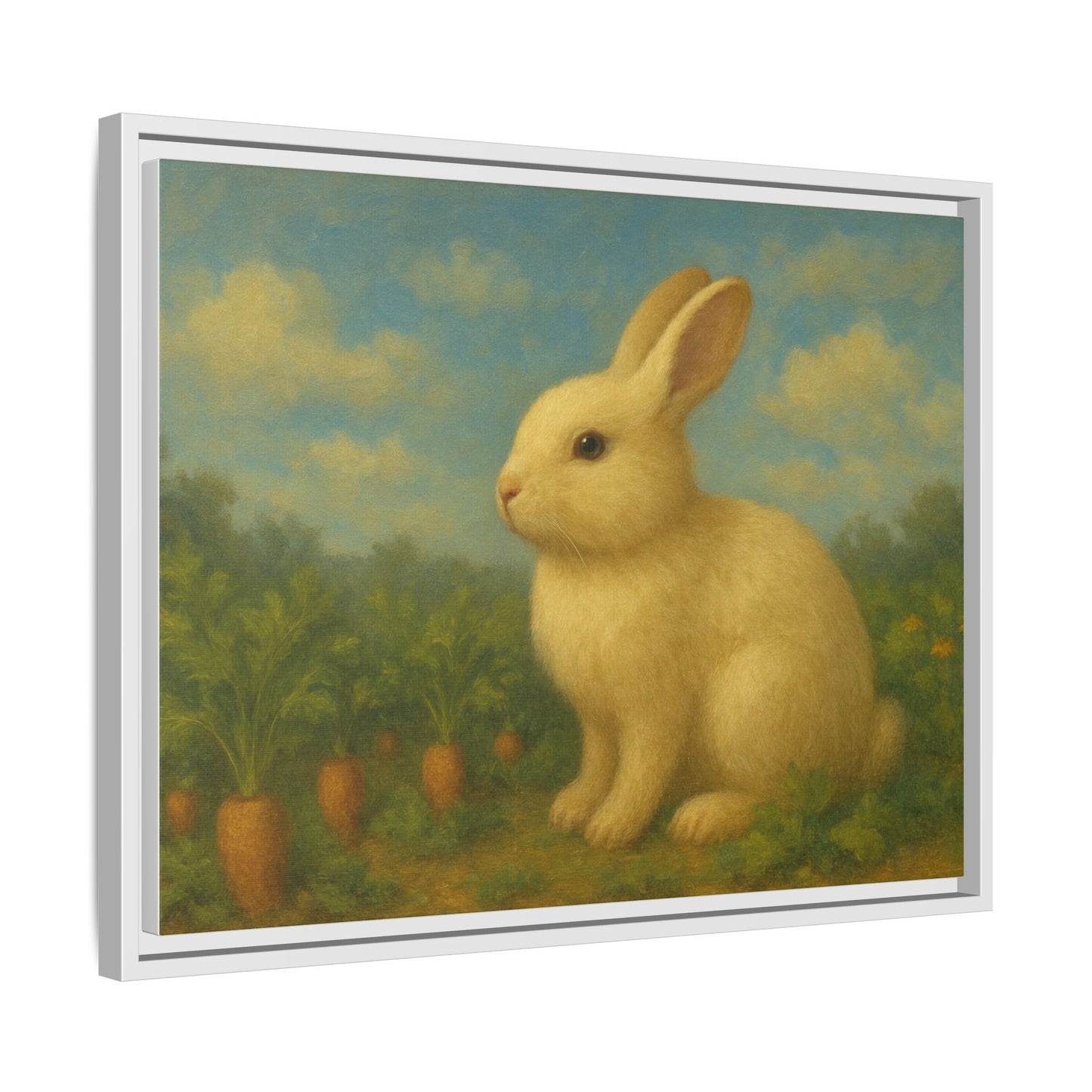 Vintage Bunny Painting Canvas