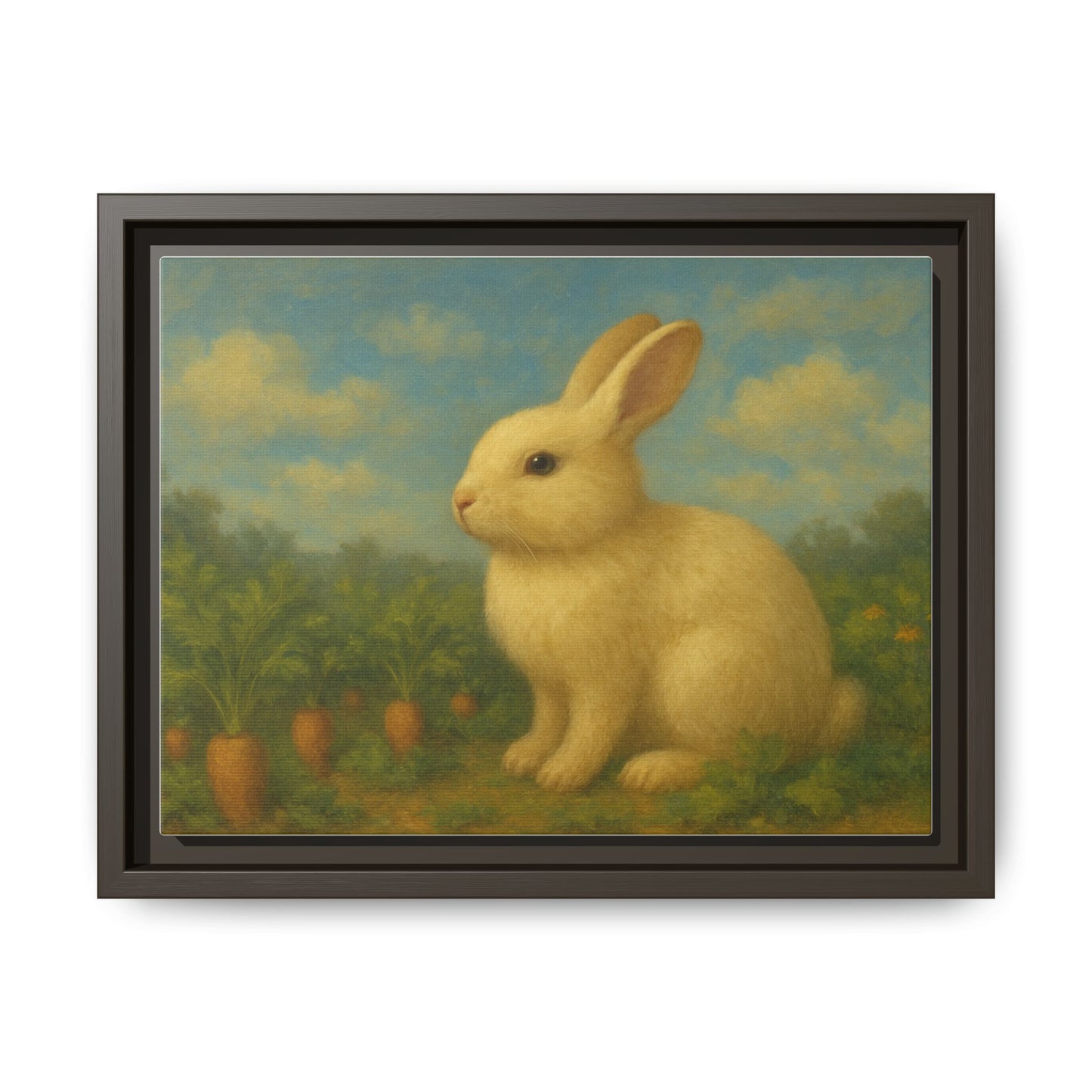 Vintage Bunny Painting Canvas