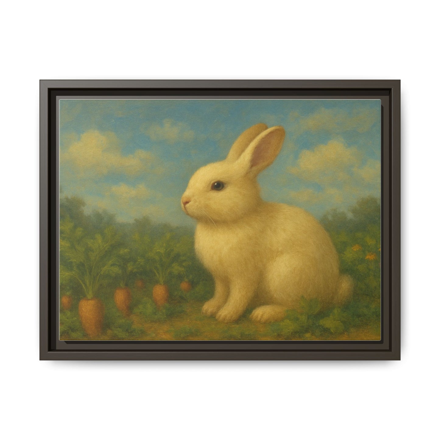 Vintage Bunny Painting Canvas