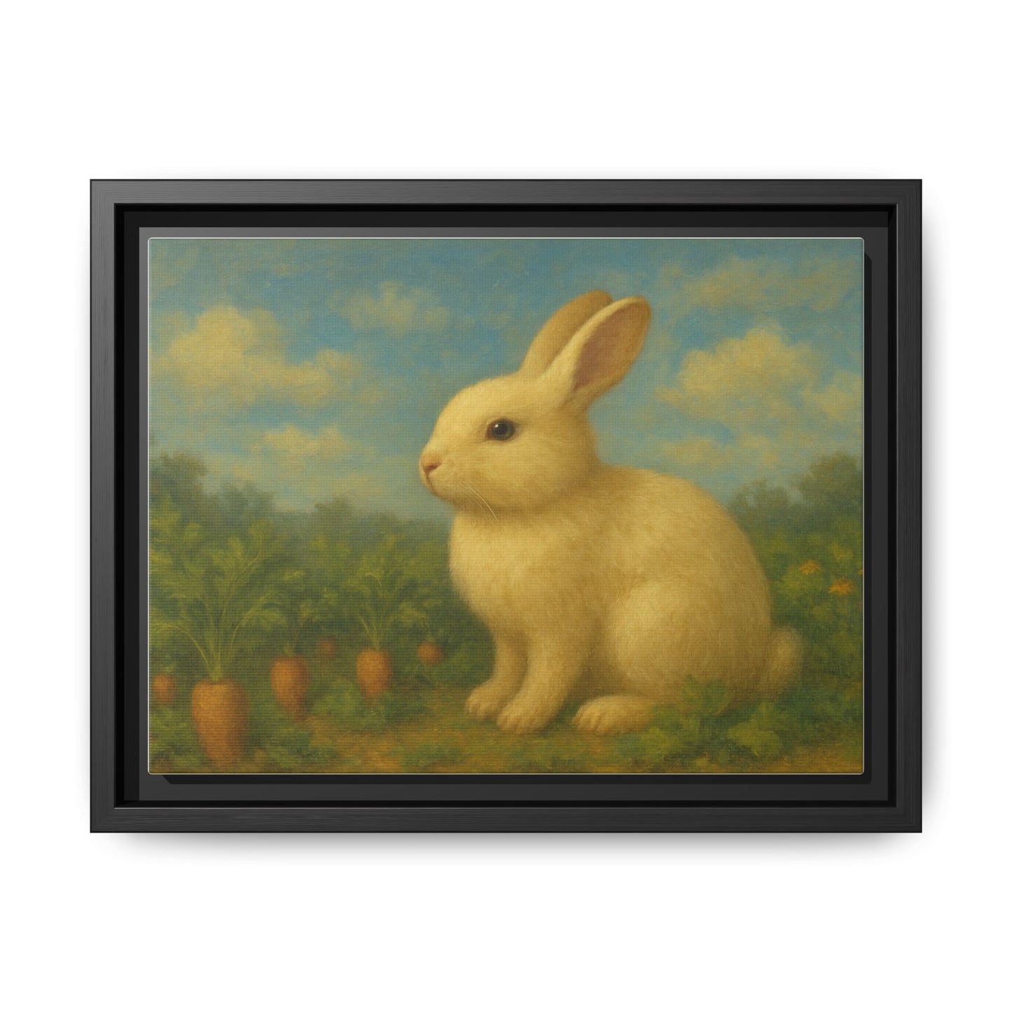 Vintage Bunny Painting Canvas