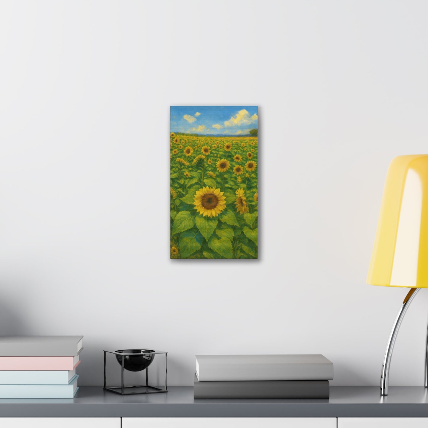 Sunflower Field Canvas Print — Stretched Gallery Wrap Wall Art