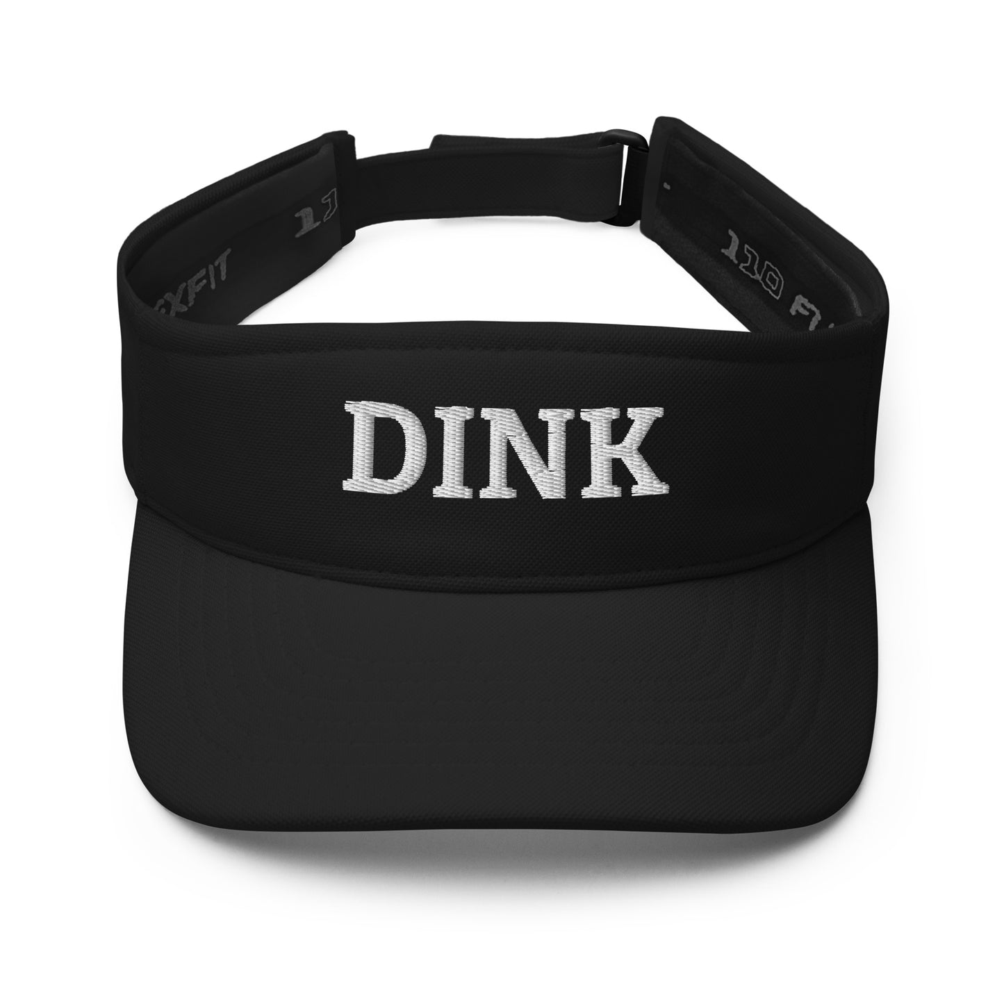 Pickleball Sunvisor with Embroidered Word, DINK | Best Black Pickleball Hat | Best Pickleball Gift for Her | Pickleball Gift for Him