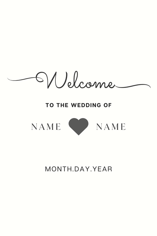 DIGITAL WEDDING WELCOME SIGN